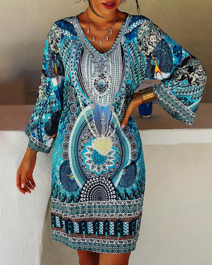 Emelia - Vibrante Boho-Druckkleid