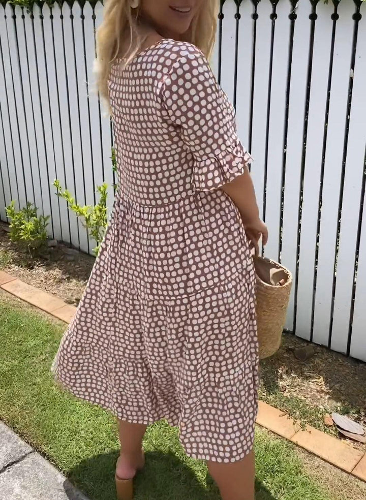 Nicola - Midi-Kleid mit kurzen Ärmeln