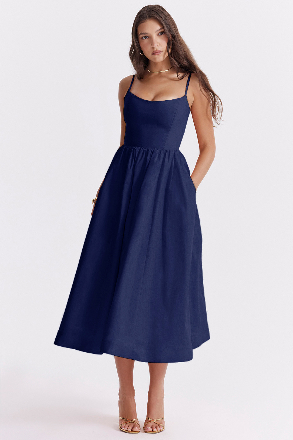 ESTELLE | Elegantes Korsett Midikleid für die Sommerhochzeit