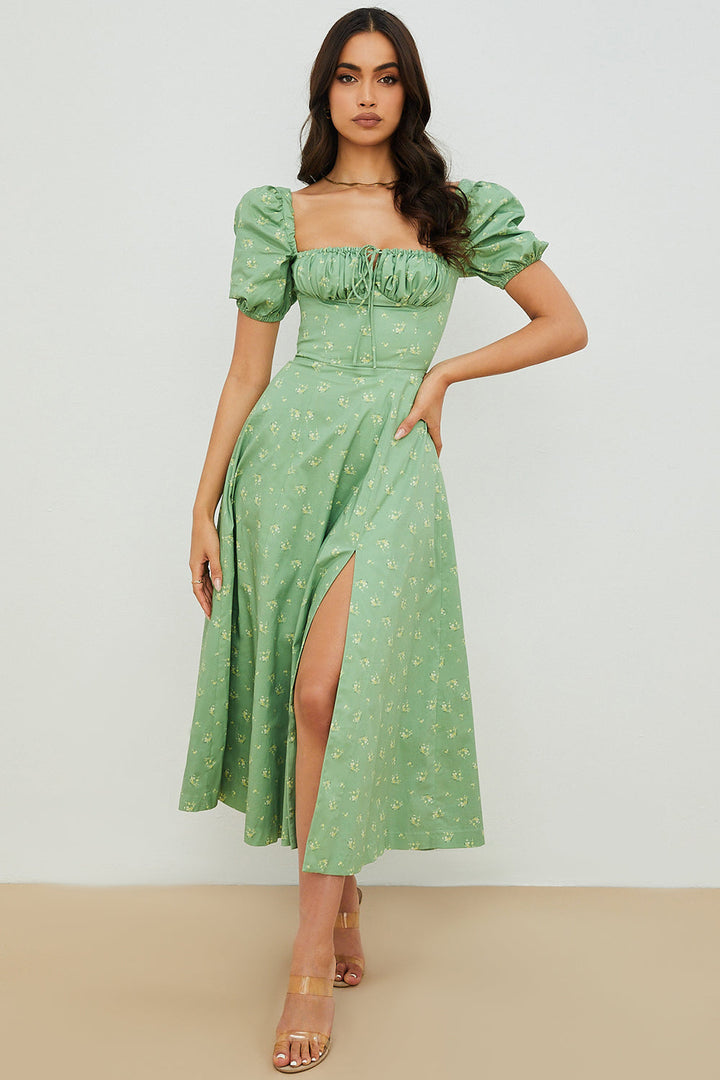 Aviana - Kleid mit Puffärmeln Bloom