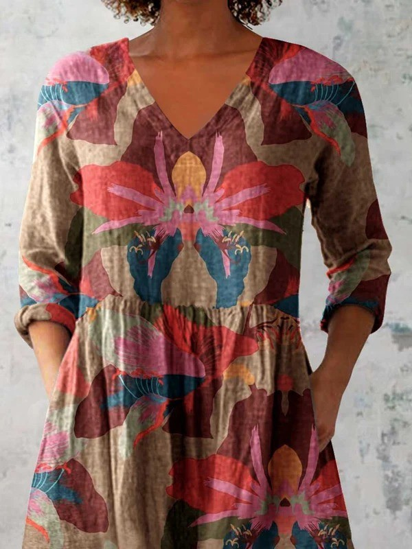 Marieke | Lange Bluse mit V-Ausschnitt