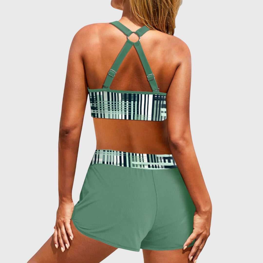 Charlotte | Gestreifter High-Waist-Bikini