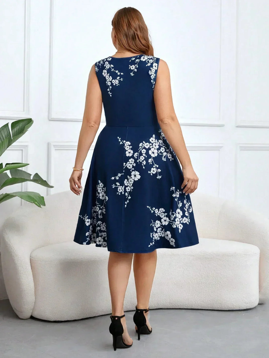 Danica - Blumenmuster Wickelkleid