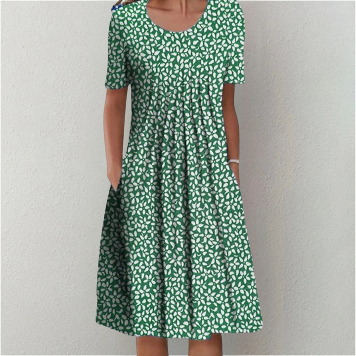 Hailey | Elegantes und lässiges Blumenkleid mit Taschen