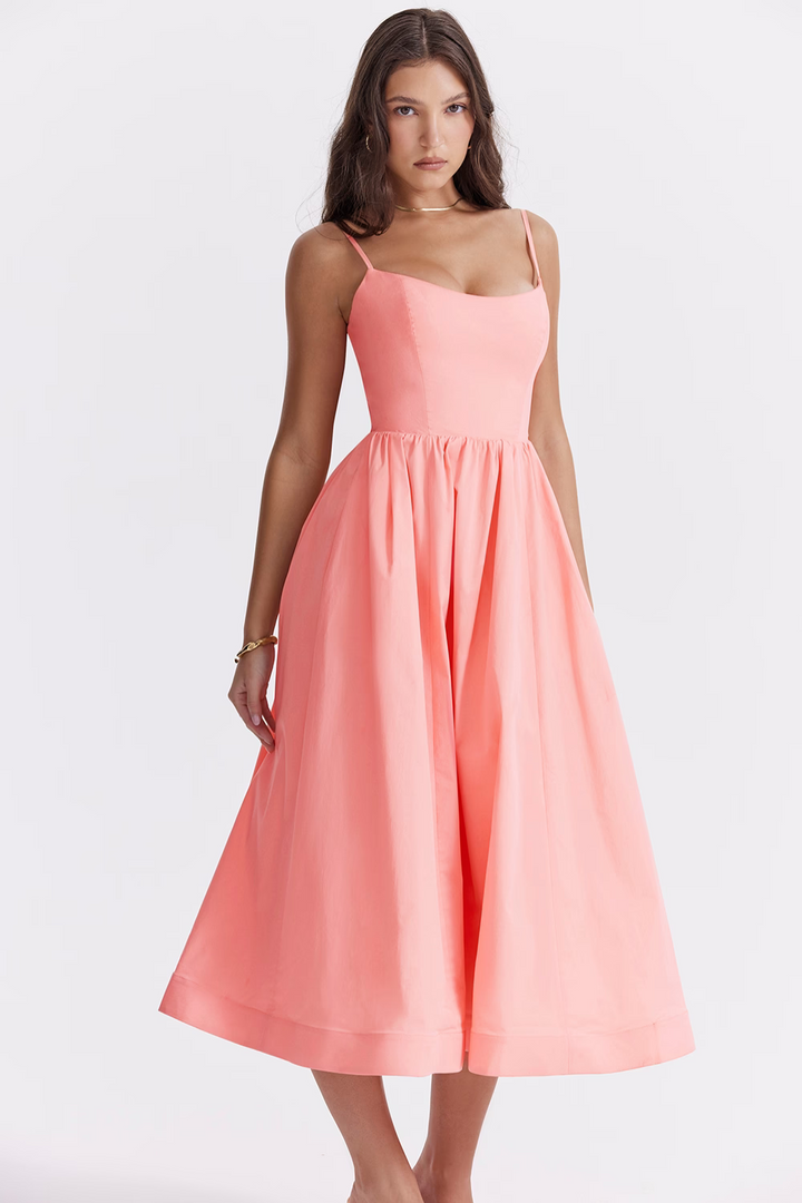 ESTELLE | Elegantes Korsett Midikleid für die Sommerhochzeit