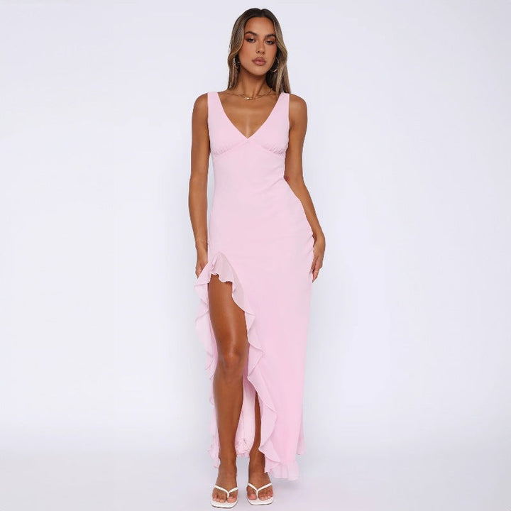 ROXY | Glanzvolles Kleid mit Rüschenkragen für Hochzeitsgäste