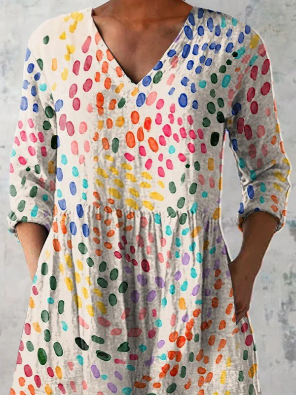 Ivonne | Lange Bluse mit V-Ausschnitt