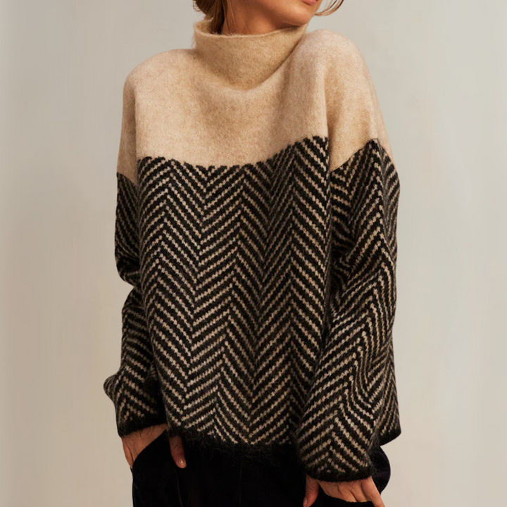 Norah | Pullover aus Baumwolle mit Stehkragen