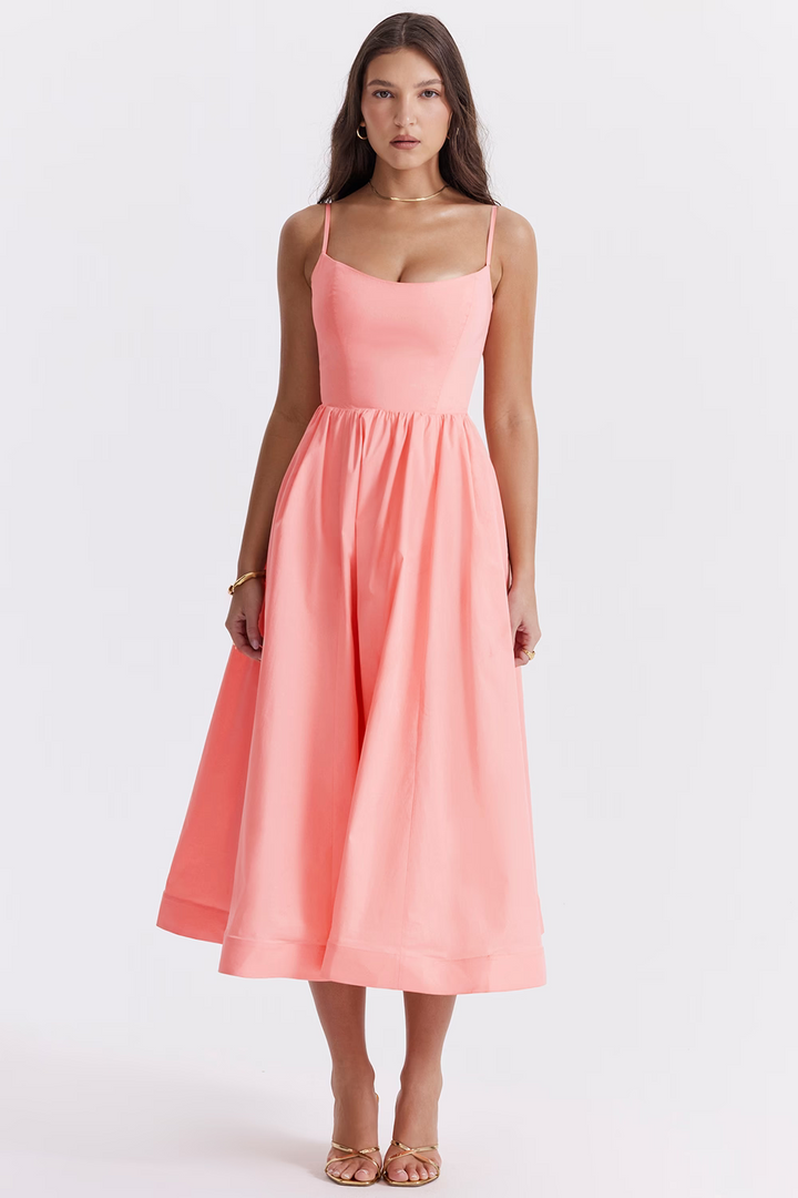 ESTELLE | Elegantes Korsett Midikleid für die Sommerhochzeit