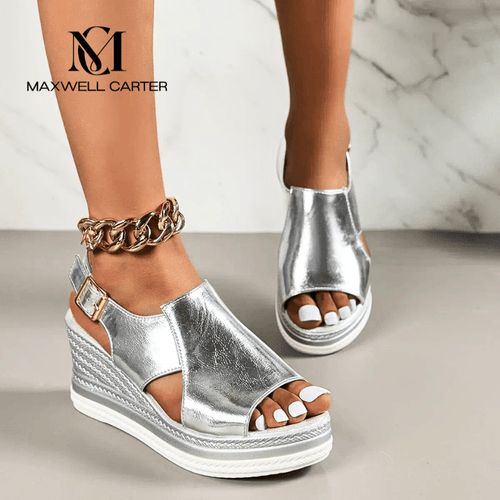 Baylie - Stylische Metallic-Sandalen