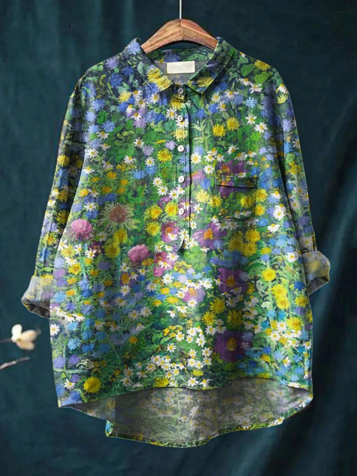 Ida | Legere Damenbluse im floralen Vintage-Stil