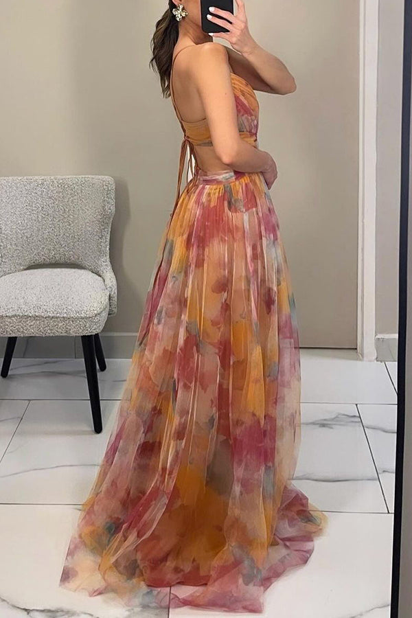 GISELLE | Fließendes Chiffon Maxikleid für Hochzeitsgäste