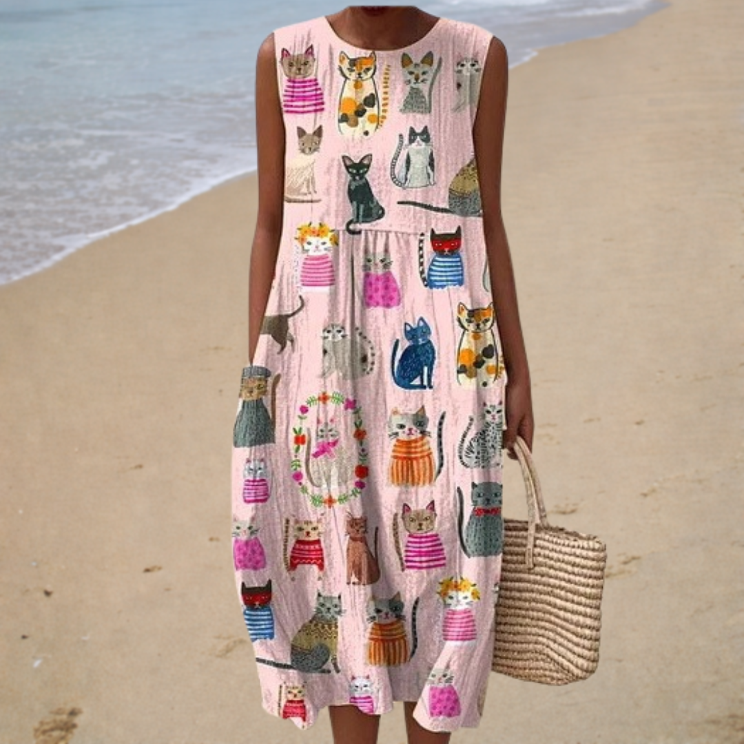 Charlotte | Bequemes ärmelloses Sommerkleid