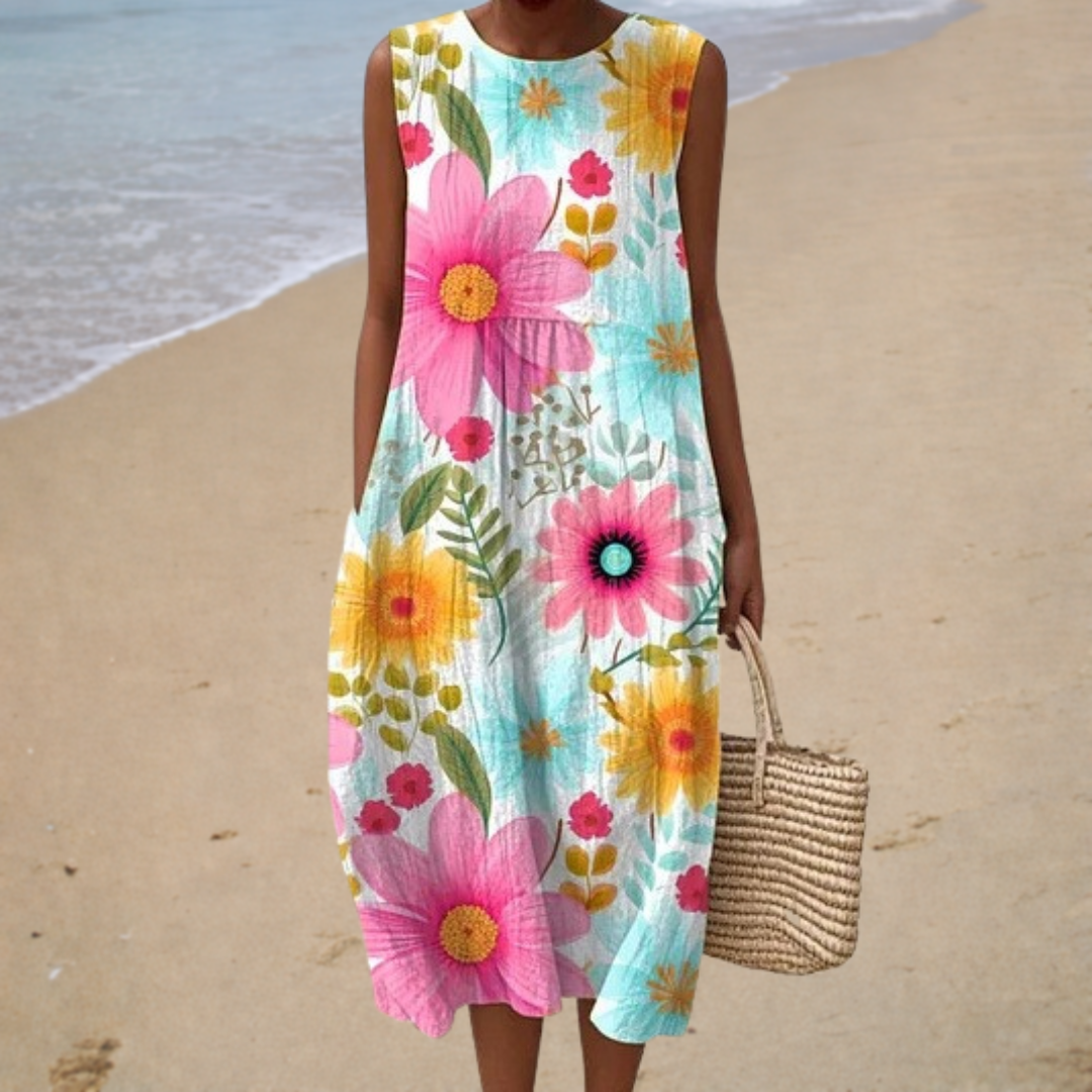 Clara | Bequemes ärmelloses Sommerkleid