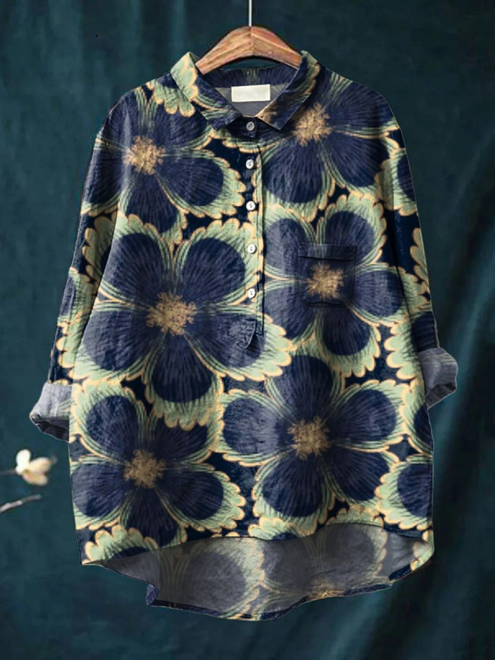 Martha | Legere Damenbluse im floralen Vintage-Stil