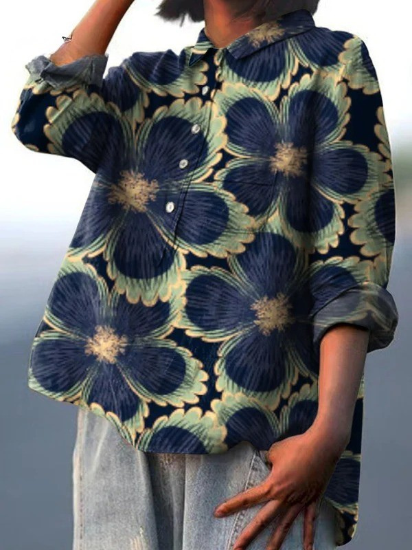 Martha | Legere Damenbluse im floralen Vintage-Stil