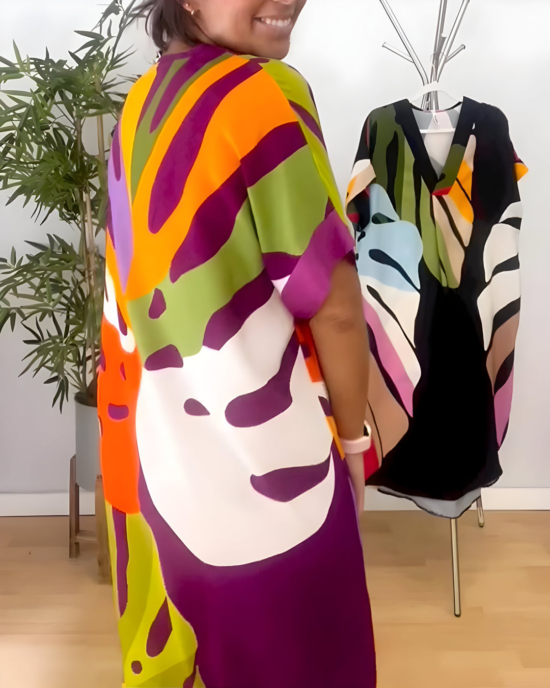 Rianna - Kleid mit Abstraktem Muster