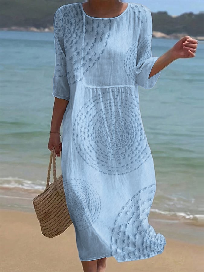 Theresa | Legeres besticktes Damenkleid
