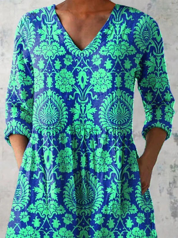 Kornelia | Lange Bluse mit V-Ausschnitt