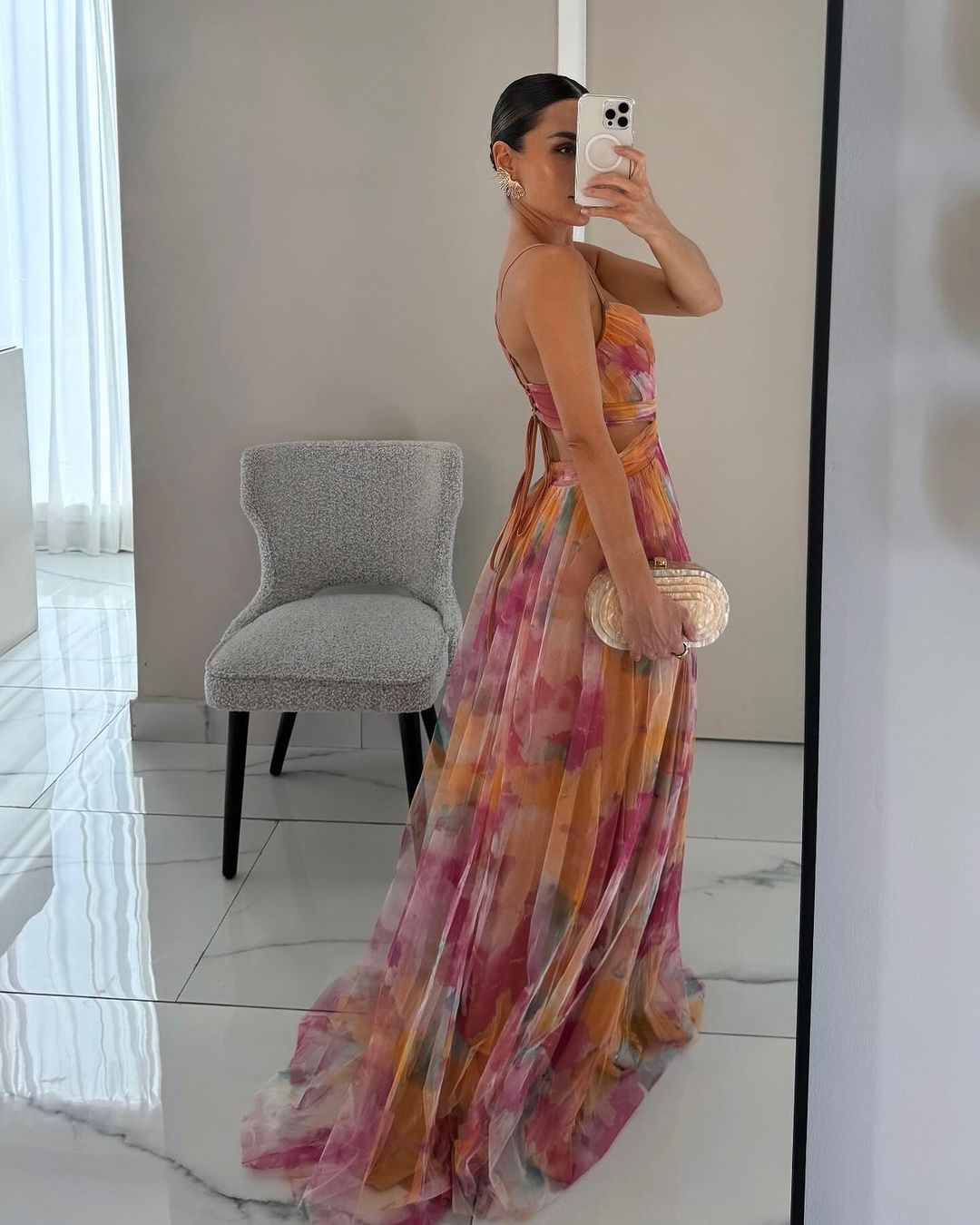 GISELLE | Fließendes Chiffon Maxikleid für Hochzeitsgäste