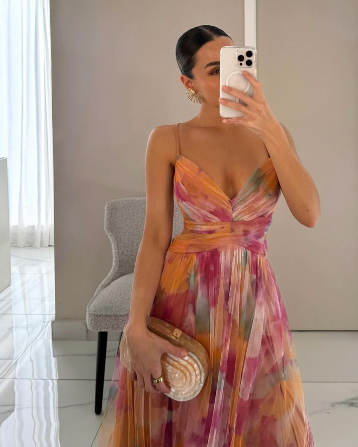 GISELLE | Fließendes Chiffon Maxikleid für Hochzeitsgäste