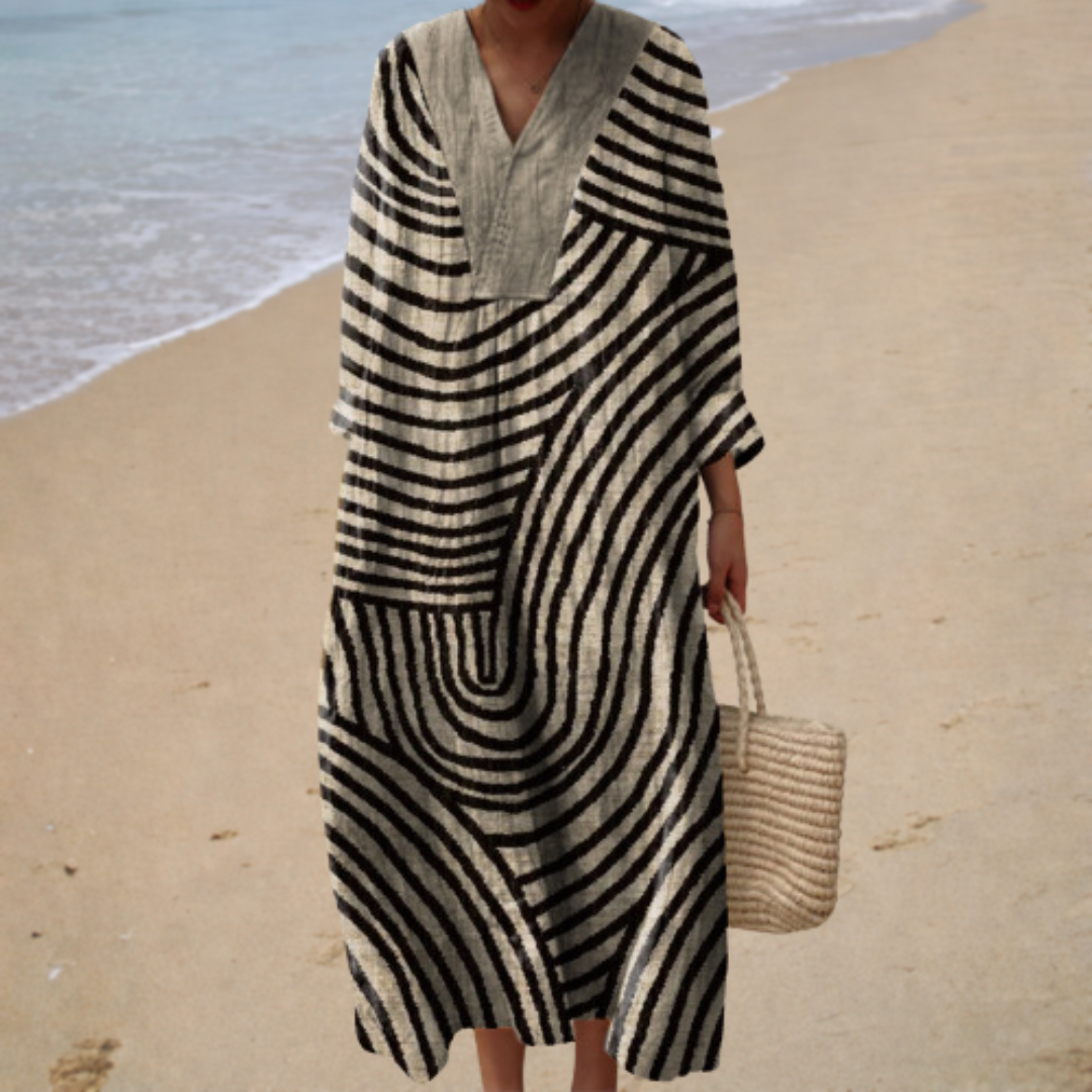 Charlotte | Figurschmeichelndes Sommerkleid mit Print
