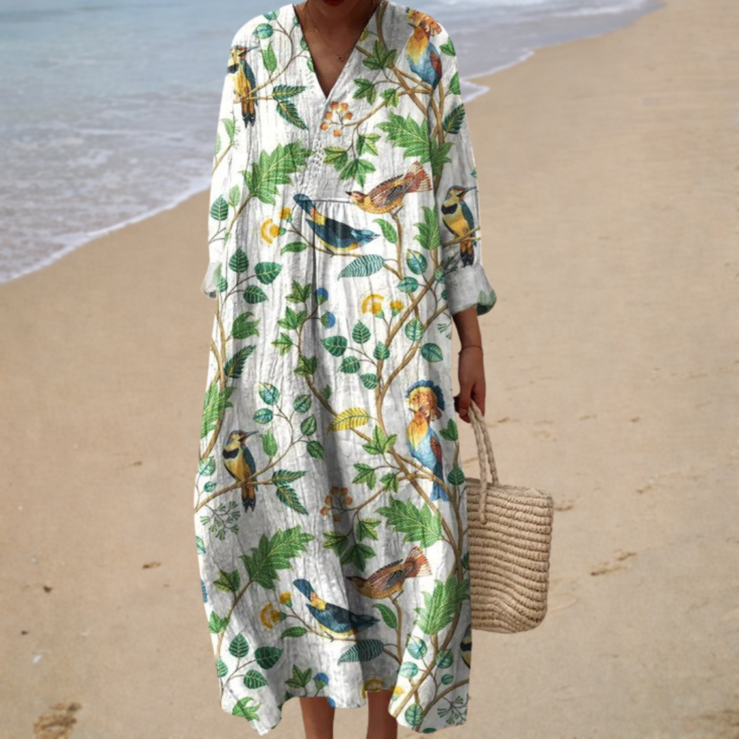 Frieda | Figurschmeichelndes Sommerkleid mit Print