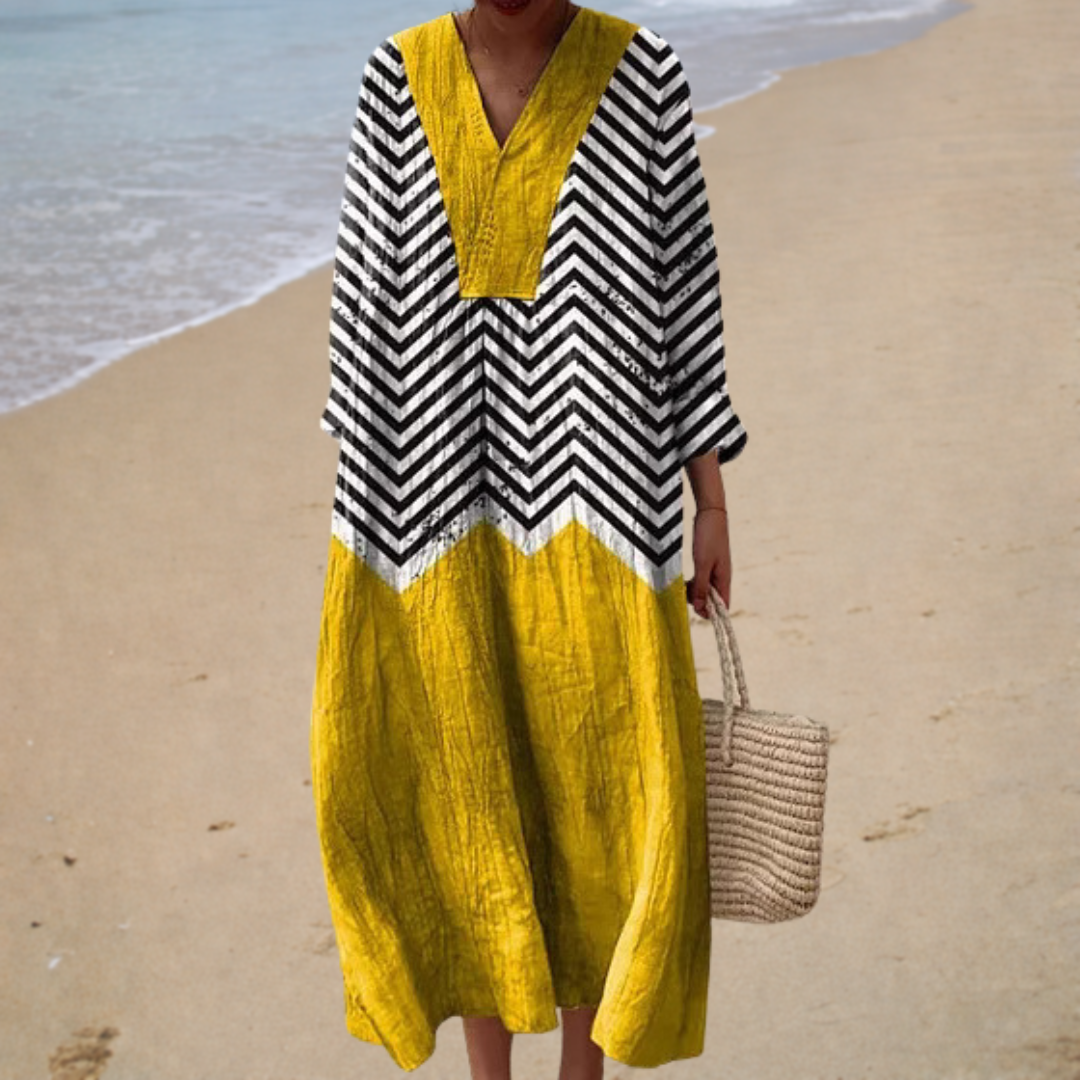 Katharina | Figurschmeichelndes Sommerkleid mit Print