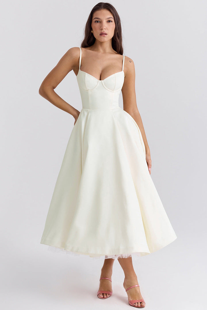 YLIANA | Romantisches Midikleid für die Sommerhochzeit