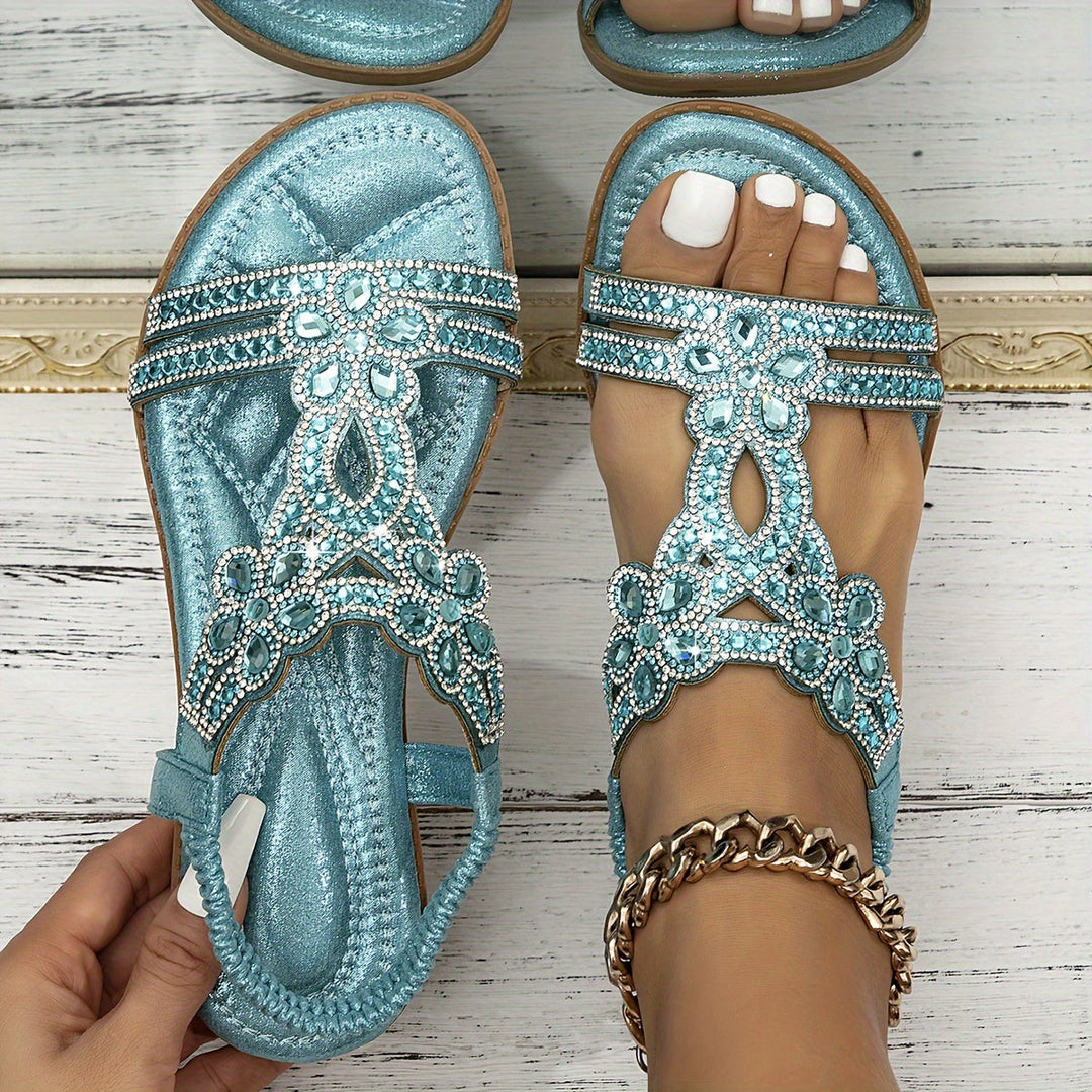 Anna-Marie | Orthopädische Sandalen con cristalli