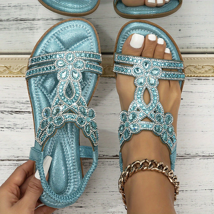 Anna-Marie | Orthopädische Sandalen con cristalli