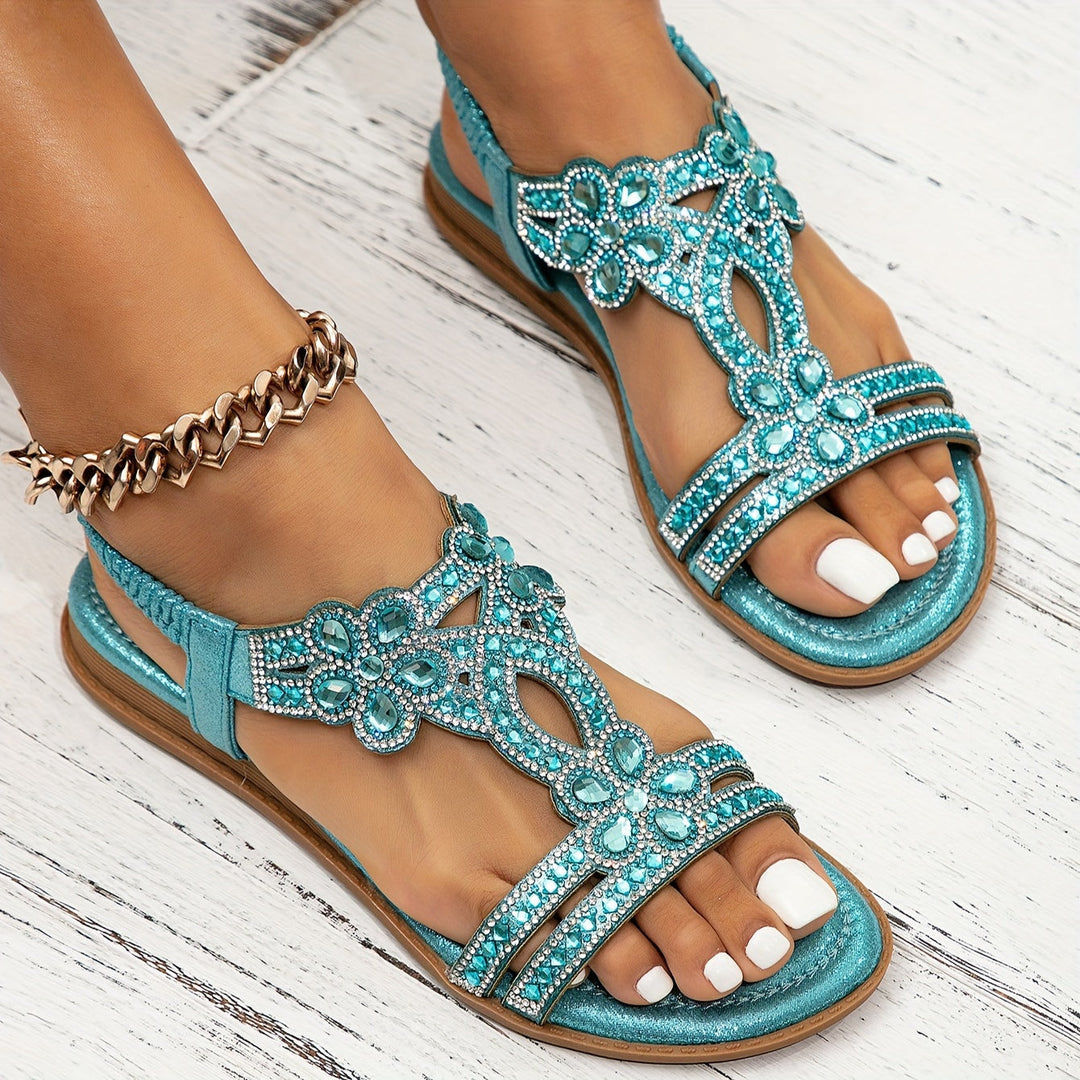 Anna-Marie | Orthopädische Sandalen con cristalli