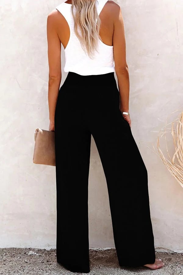 Riana - Hochtaillierte Lockere Hose