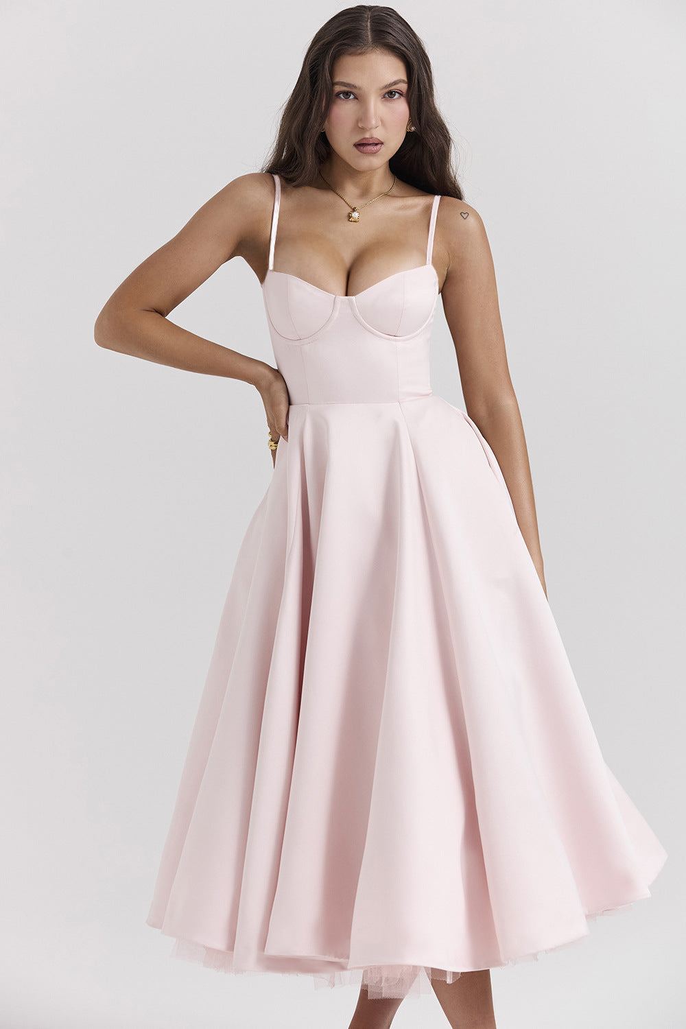 YLIANA | Romantisches Midikleid für die Sommerhochzeit