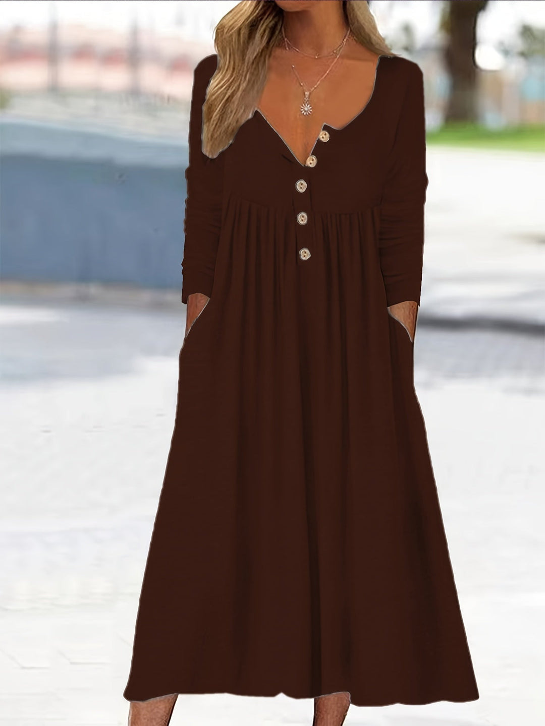 ZARA | MIDI-KLEID MIT KNÖPFEN VORN