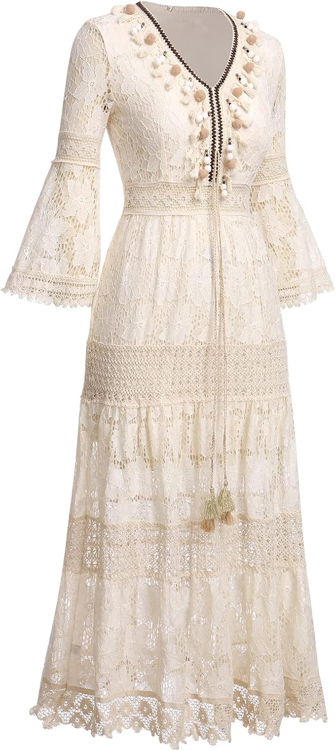 Amary - Boho-Spitzenkleid