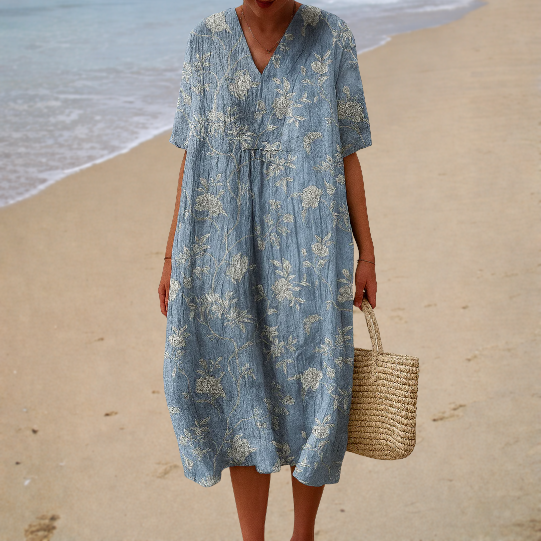 Clara | Figurschmeichelndes Sommerkleid mit Print