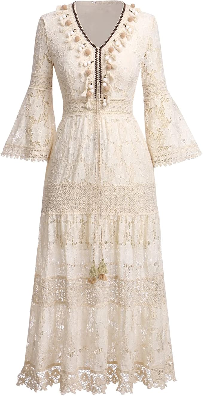 Amary - Boho-Spitzenkleid