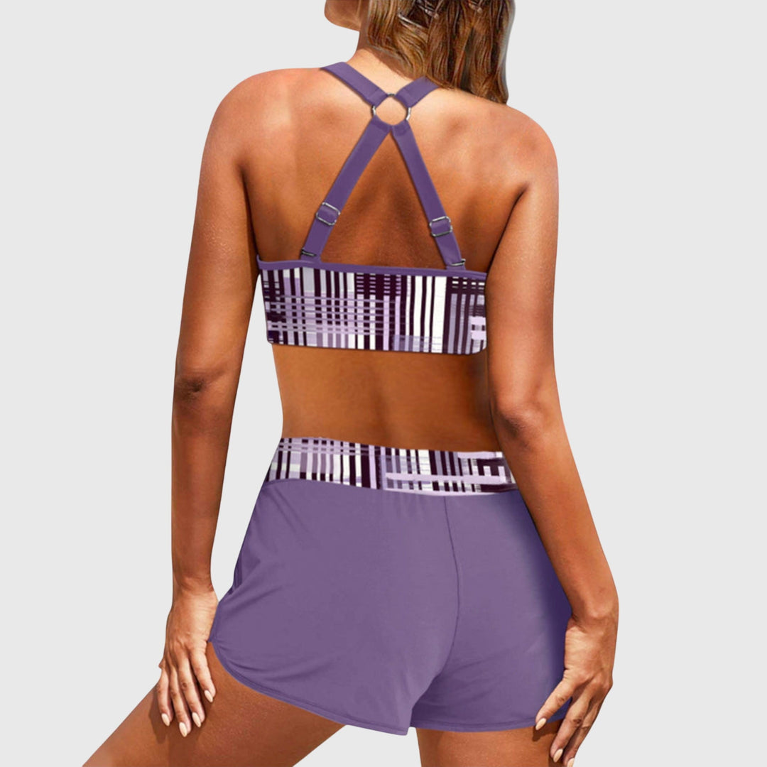 Charlotte | Gestreifter High-Waist-Bikini