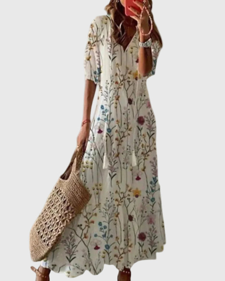 Amalia | Vintage Boho Maxikleid für den Sommer