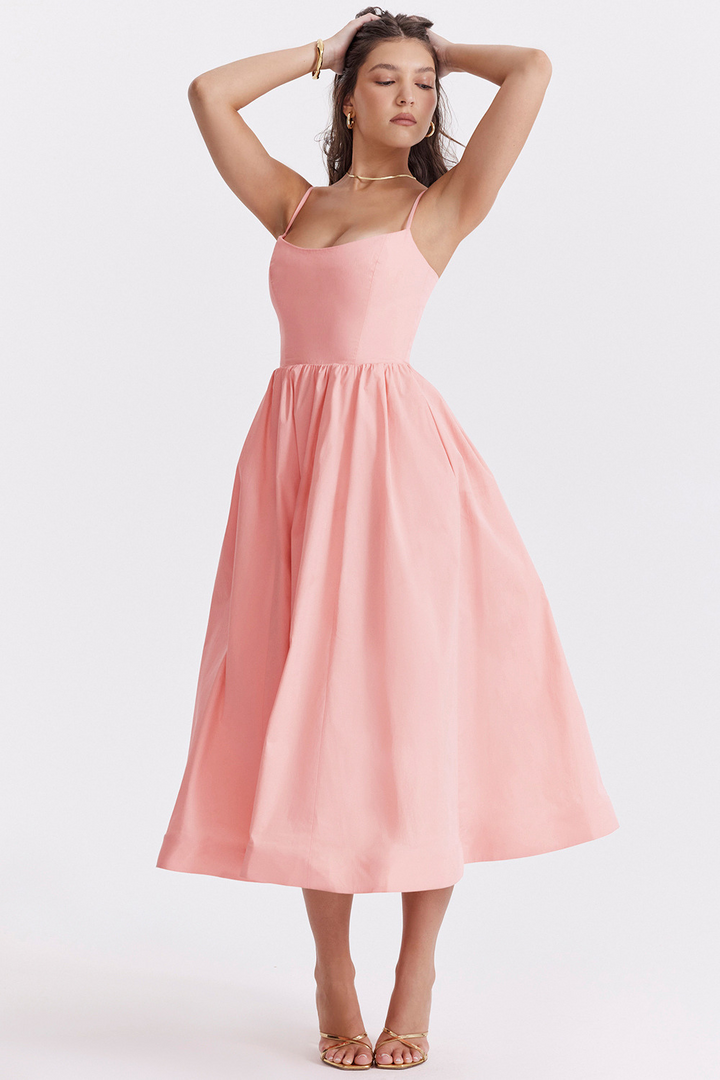 ESTELLE | Elegantes Korsett Midikleid für die Sommerhochzeit
