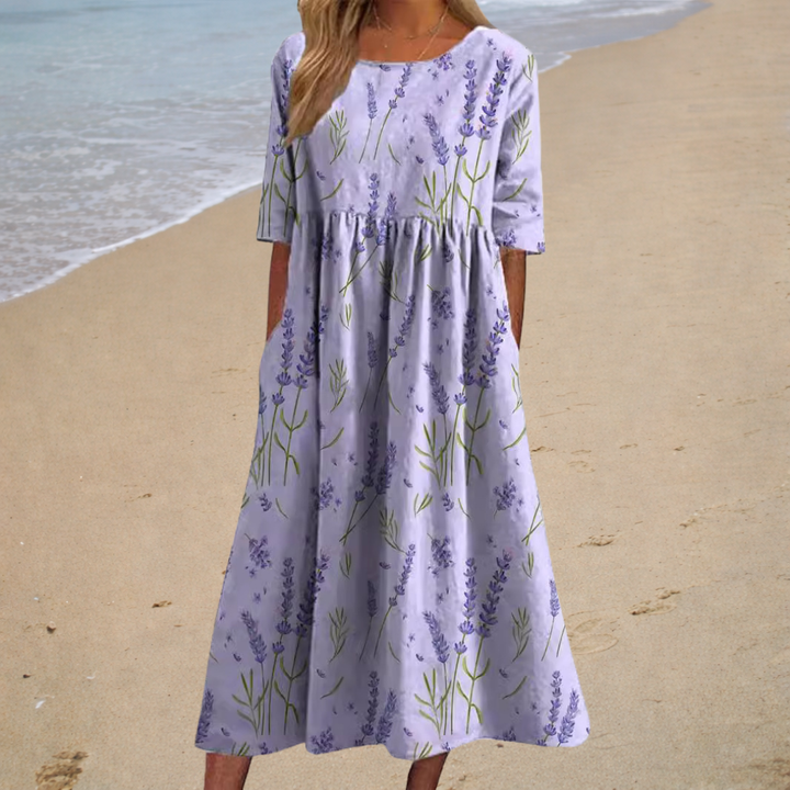 Clara | Fließendes langes Kleid – chic und bequem