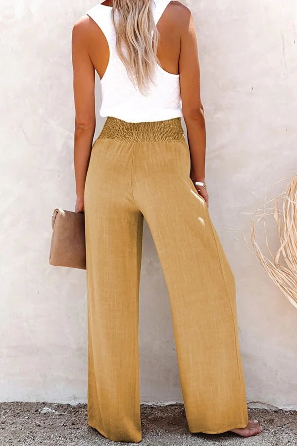 Riana - Hochtaillierte Lockere Hose