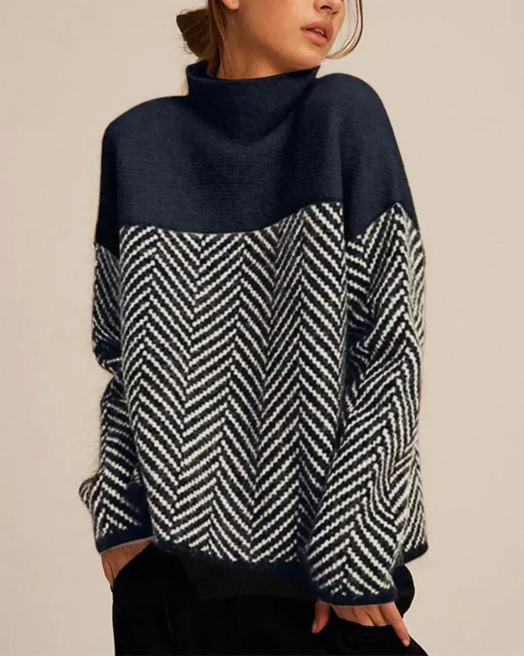 Norah | Pullover aus Baumwolle mit Stehkragen