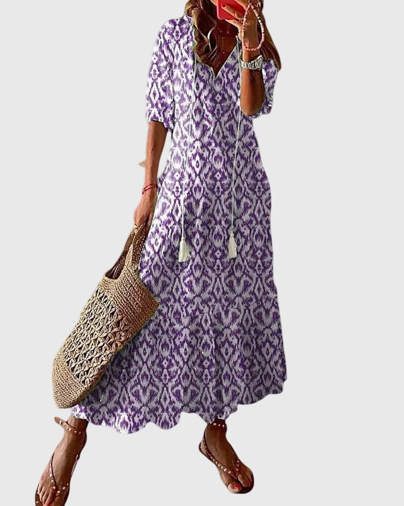Amalia | Vintage Boho Maxikleid für den Sommer