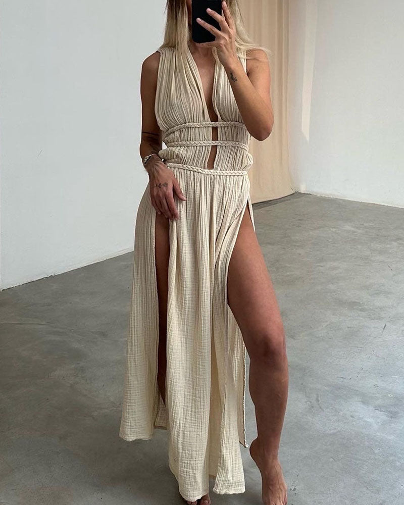 Zolla - Texturiertes Kleid mit Schlitz