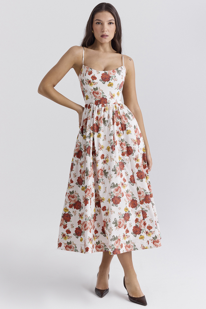 ESTELLE | Elegantes Korsett Midikleid für die Sommerhochzeit