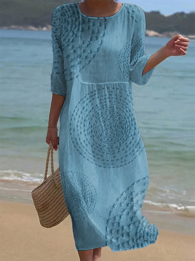Theresa | Legeres besticktes Damenkleid