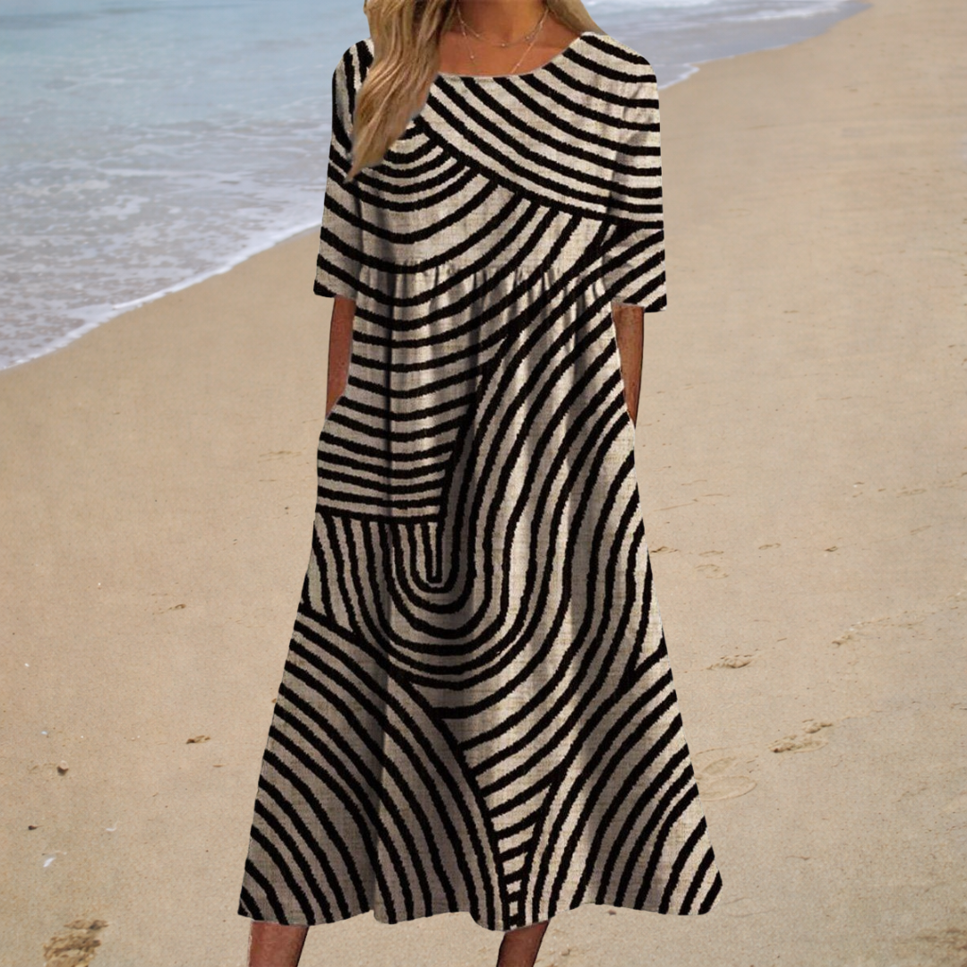 Clara | Fließendes langes Kleid – chic und bequem
