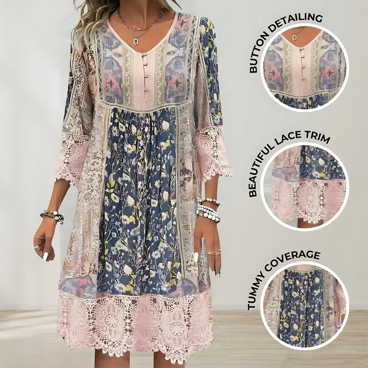 NAYA | MIDI-KLEID FLUIDE BOHO LUXE